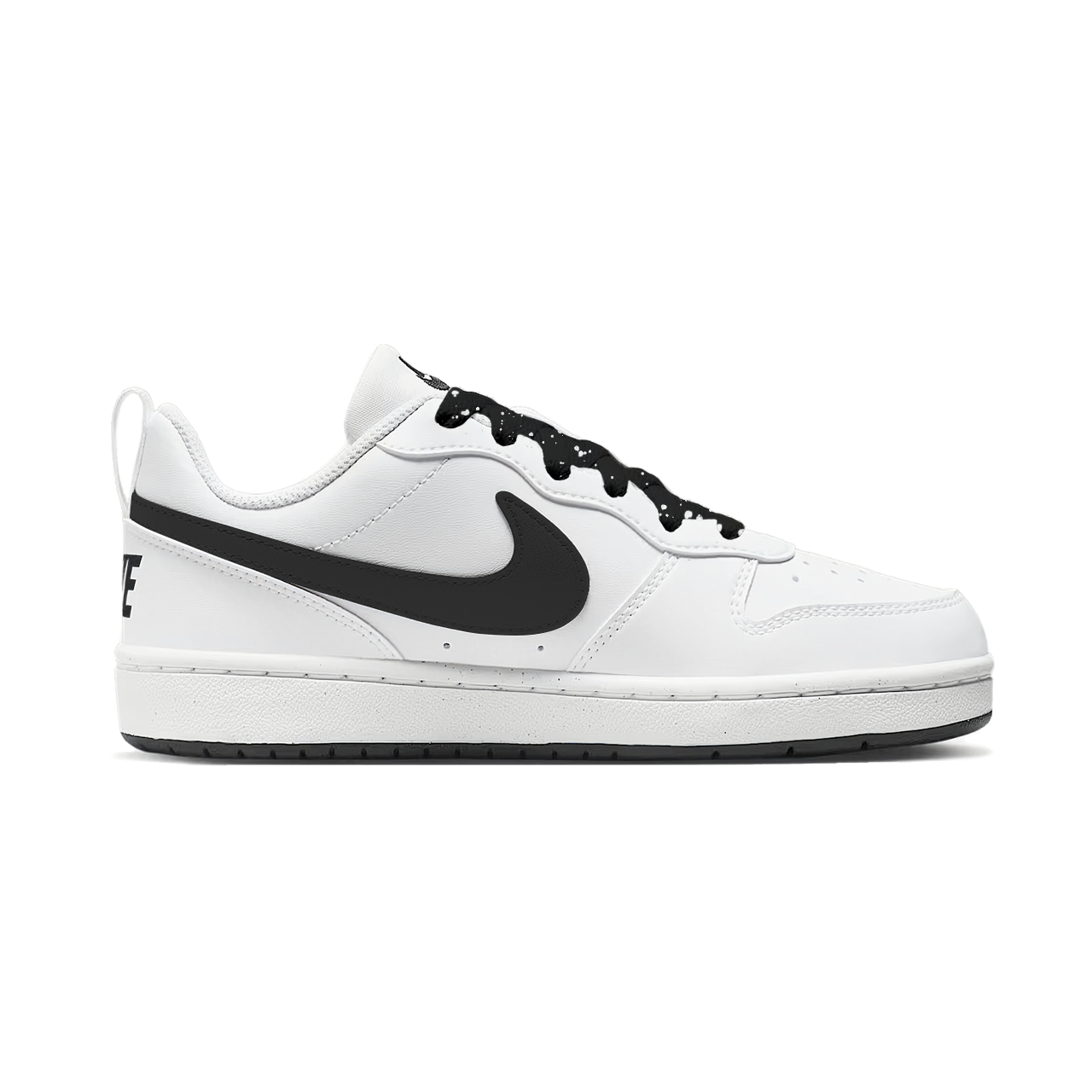 Nike Кроссовки для скейтбординга Court Borough Black Cat Trace Abrasion Resistant Low top для детей и подростков черно-белые — фото 3