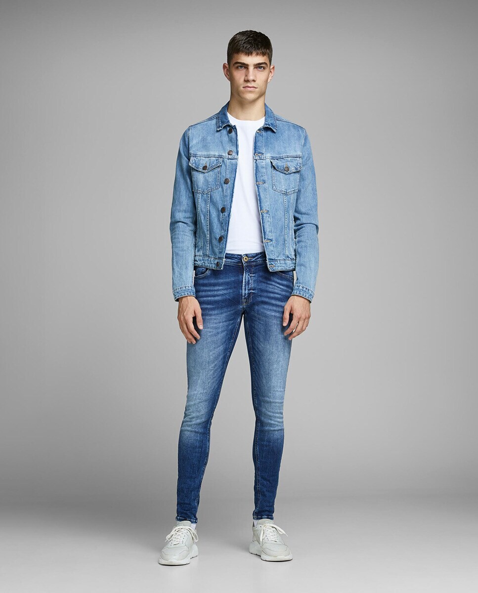 

Узкие синие мужские джинсы Jack & Jones, синий