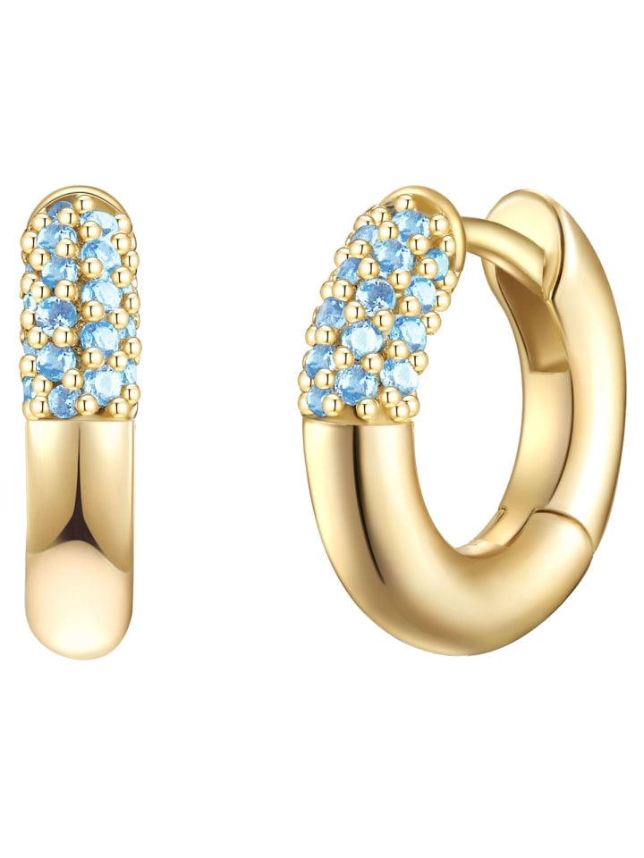 

Glanzstücke München Серьги-кольца из стерлингового серебра с шпинелем и желтым золотом