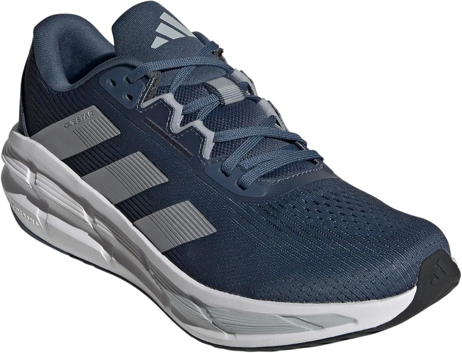 Мужские кроссовки Adidas Questar 3 для бега, серебристый/темно-синий — фото 4
