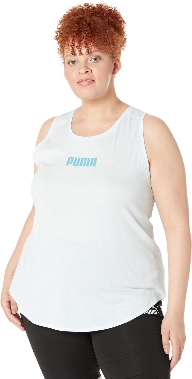 

Топ PUMA Plus Size Train Logo Tank, цвет Nitro Blue