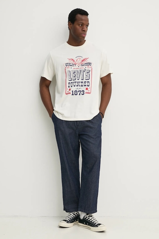 Футболка хлопковая SS Relaxed Fit Tee Levi'S, бежевый — фото 2