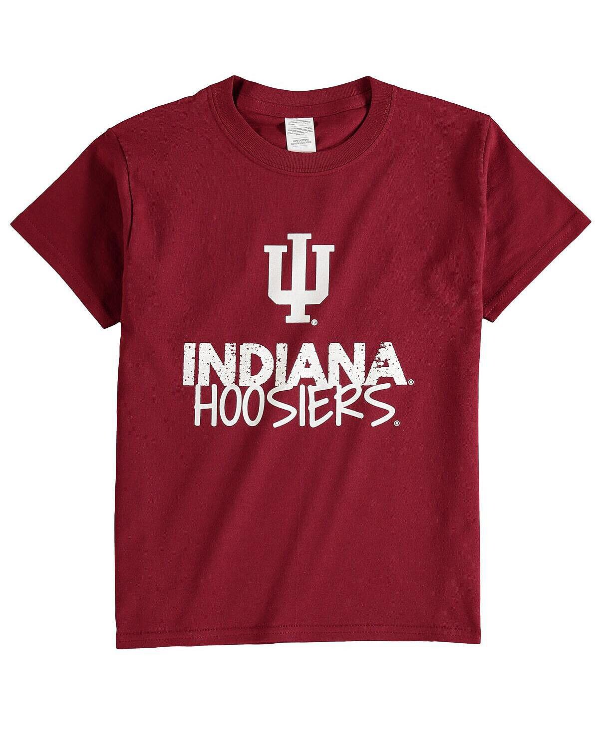 

Футболка с круглым вырезом Big Boys Crimson Indiana Hoosiers Two Feet Ahead