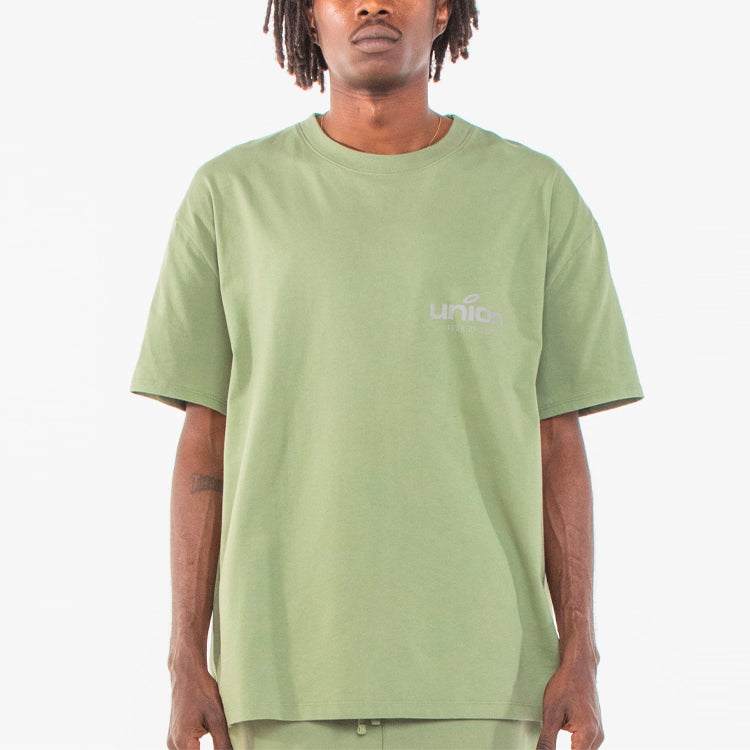 Футболка Fear of God Essentials x Union LA FW21 Vintage Tee Army FOG-FW21-092, зеленый — фото 4