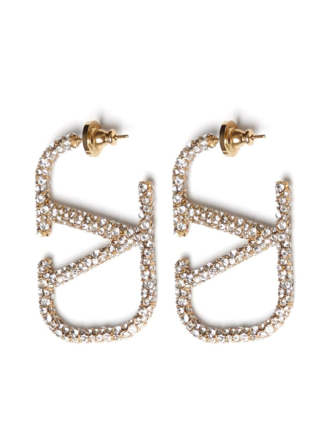 

Серьги с логотипом VLogo Signature и кристаллами Valentino Garavani, золотой