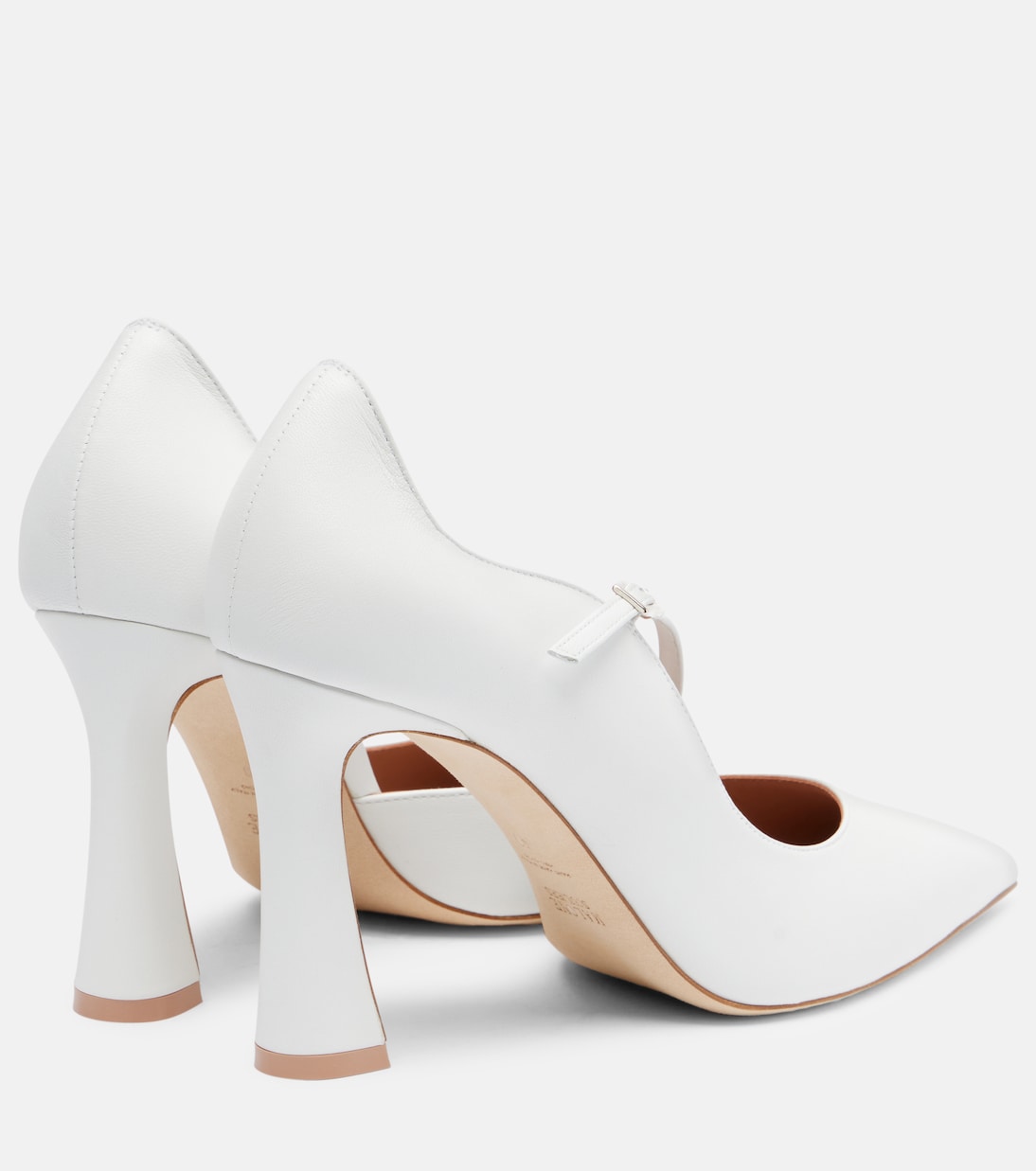 Туфли-лодочки Bettina 90 из лакированной кожи Malone Souliers, белый — фото 2