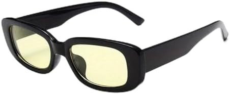 

Модные солнцезащитные очки для женщин и мужчин в стиле ретро и винтаж с защитой от УФ-излучения UV400, идеально подходящие для летнего отдыха на пляже и путешествий MTZJH, Black Yellow