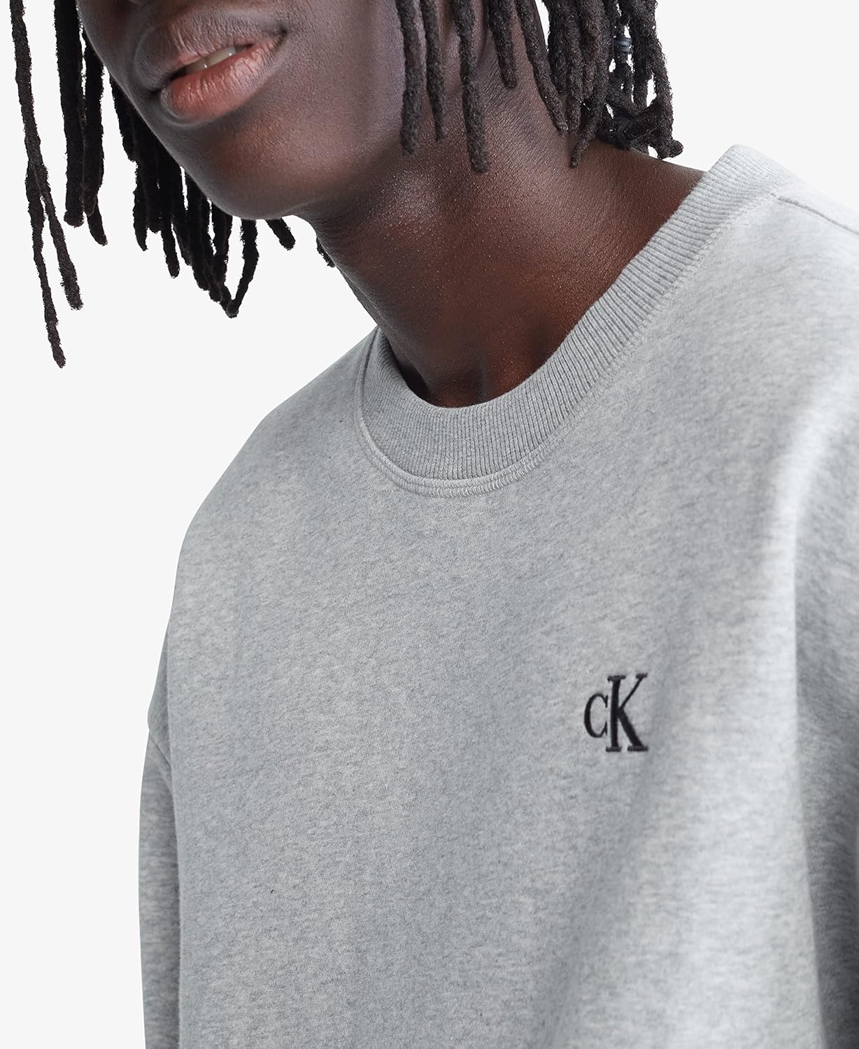 Мужской мягкий свитер для гольфа Calvin Klein Tour с круглым вырезом, Heroic Grey Heather — фото 3