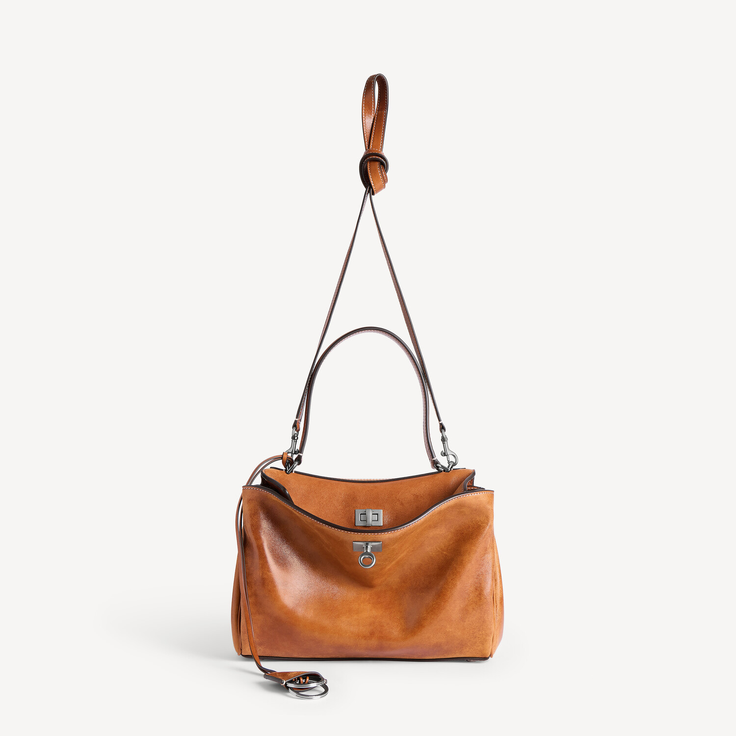 Женская сумка rodeo small в цвете tan cowboy BALENCIAGA, рыжий ковбой — фото 4