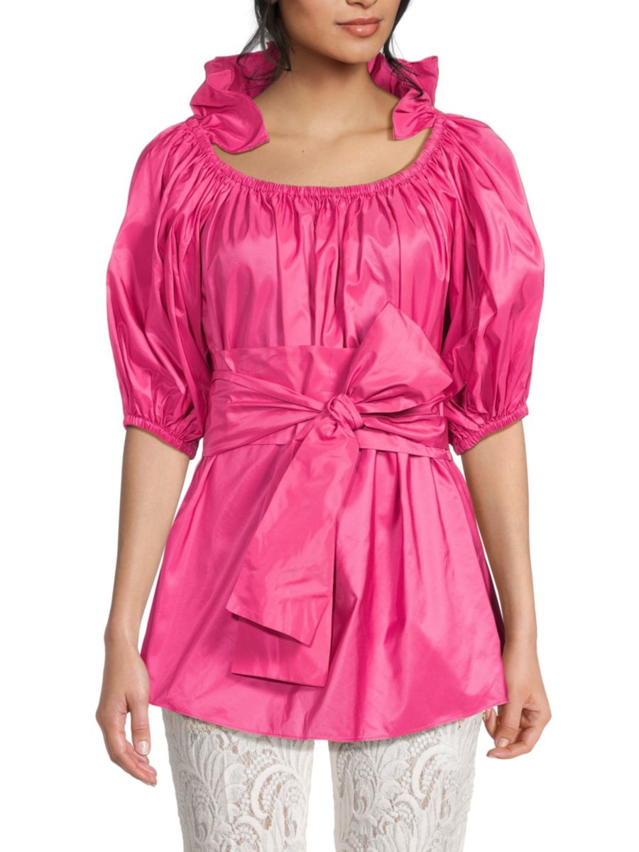 

Плиссированный топ с поясом от Мишель Stella McCartney, цвет Bright Pink