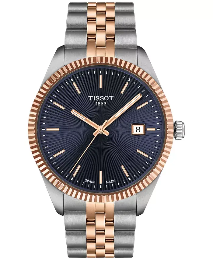 

Мужские часы Swiss Ballade с двухцветным браслетом из нержавеющей стали, 40 мм Tissot