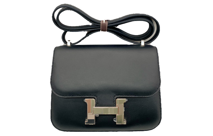 

HERMES Сумка Constance Leather Kangkang через плечо, мини, женская, черная