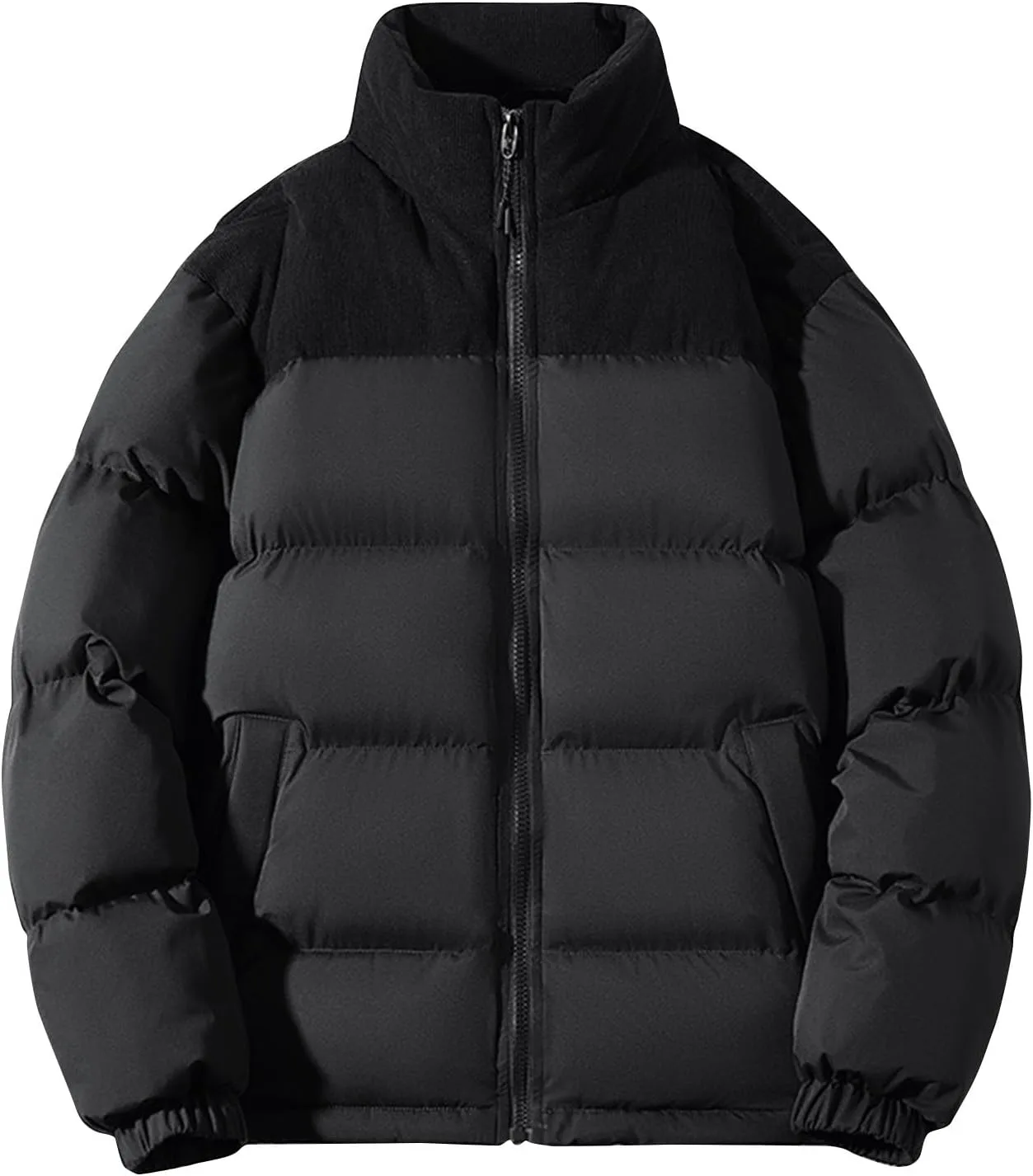 Мужская пуховик Waterproof зимняя пуховая парка Puffy Bubble утепленная ветрозащитная куртка для активного отдыха Generic, черный