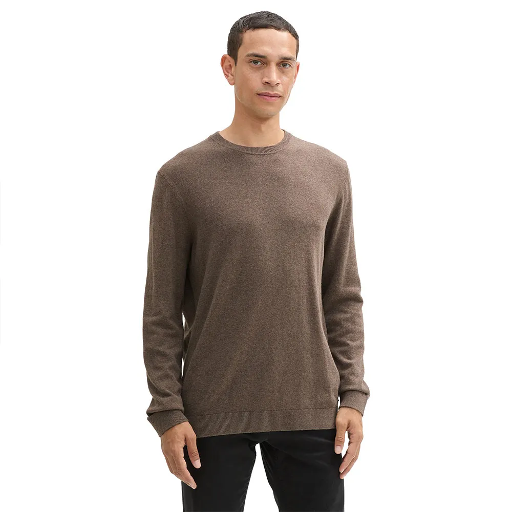 

Свитер Tom Tailor Cotton Cashmere Crewneck Knit, коричневый