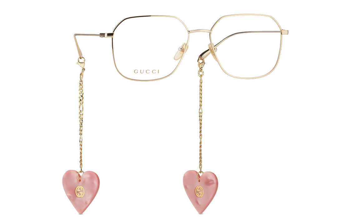 

Очки женские Gucci в металлической оправе, золотой