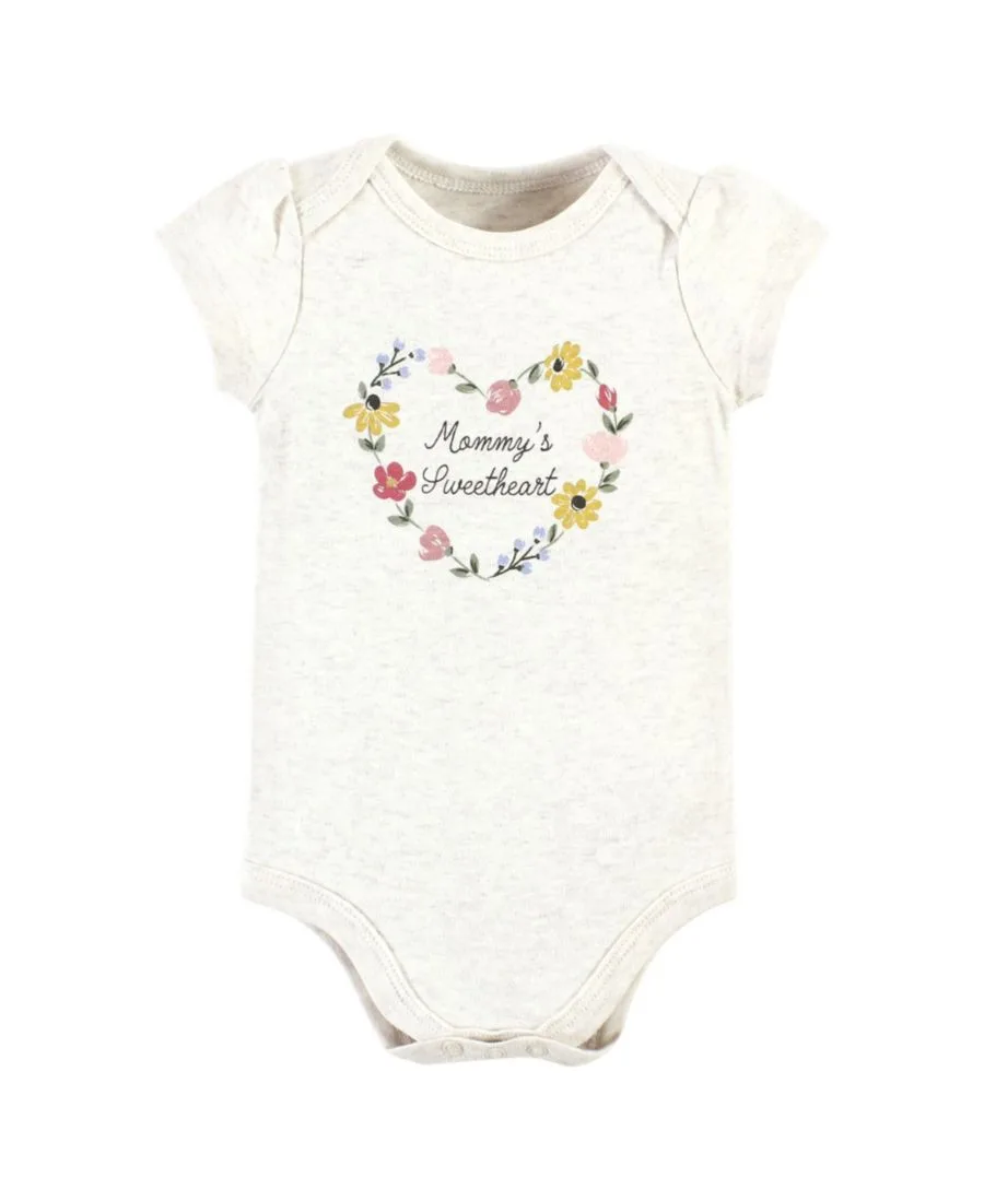 Хлопковый боди, брюки и комплект обуви Hudson Baby, Soft Painted Floral — фото 3