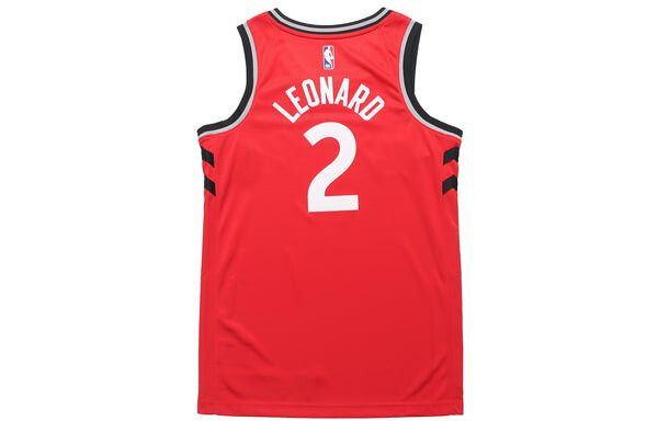 Спортивная футболка toronto raptors icon edition swingman jersey leonard red Nike, красный — фото 2