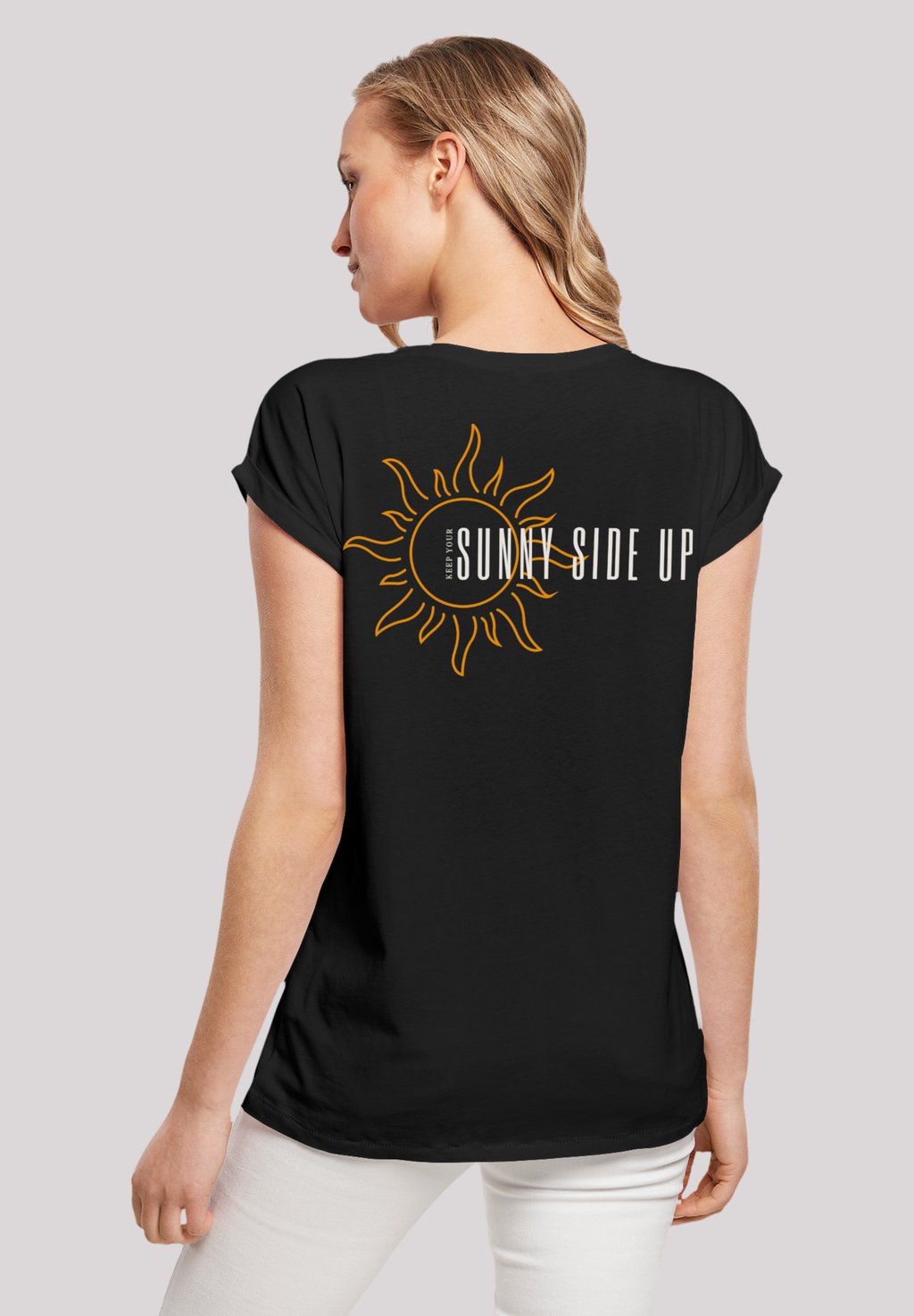 

Футболка с принтом SUNNY SIDE UP F4NT4STIC, черный