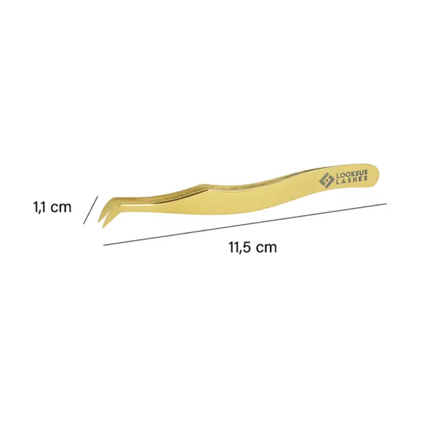 Пинцеты для наращивания ресниц 5, 1 упаковка. Looksus Lashes Gold premium — фото 2