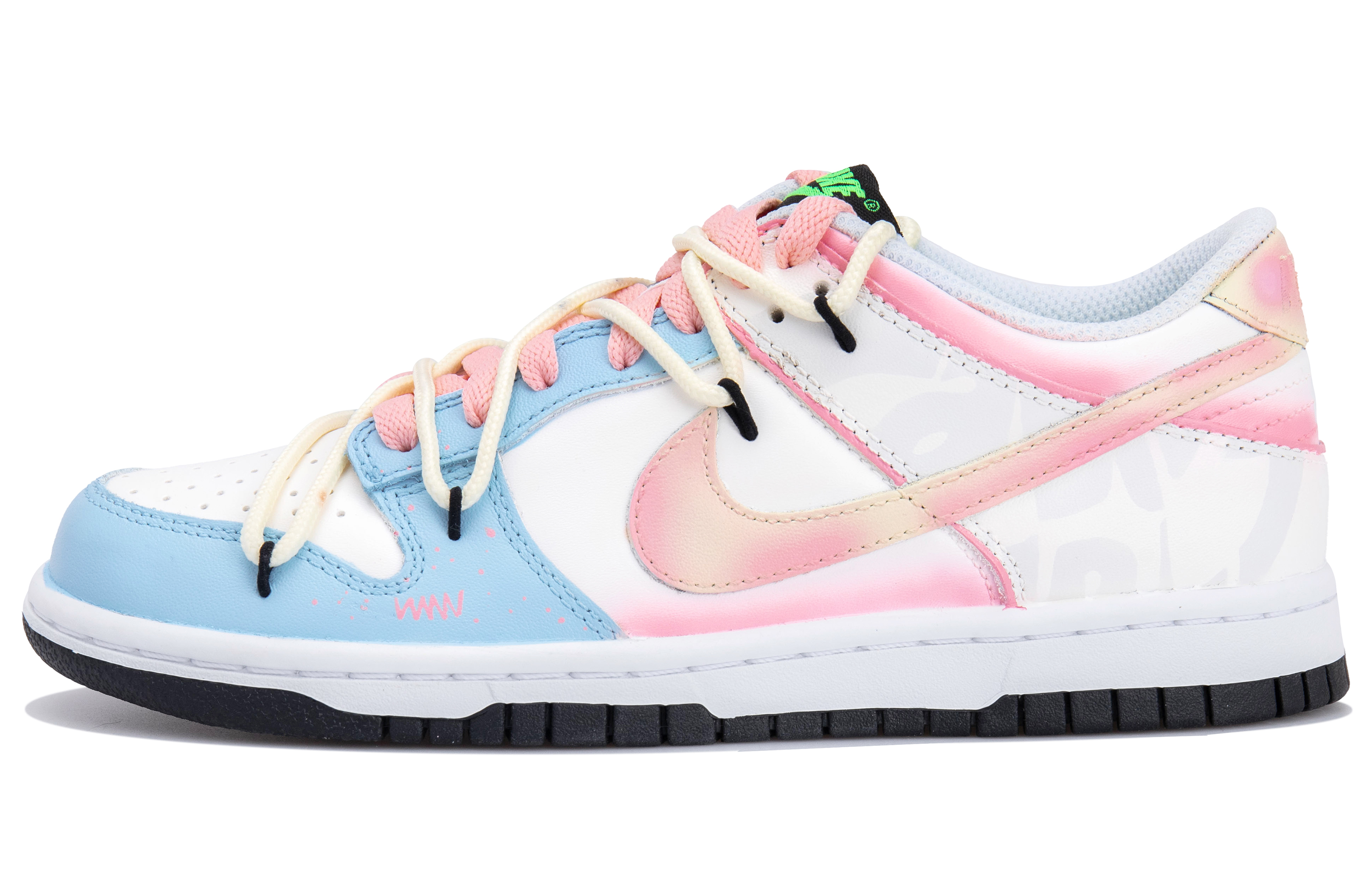 

Кроссовки Nike Dunk Skateboarding Shoes Women's Low-top Pink/Blue, розовый