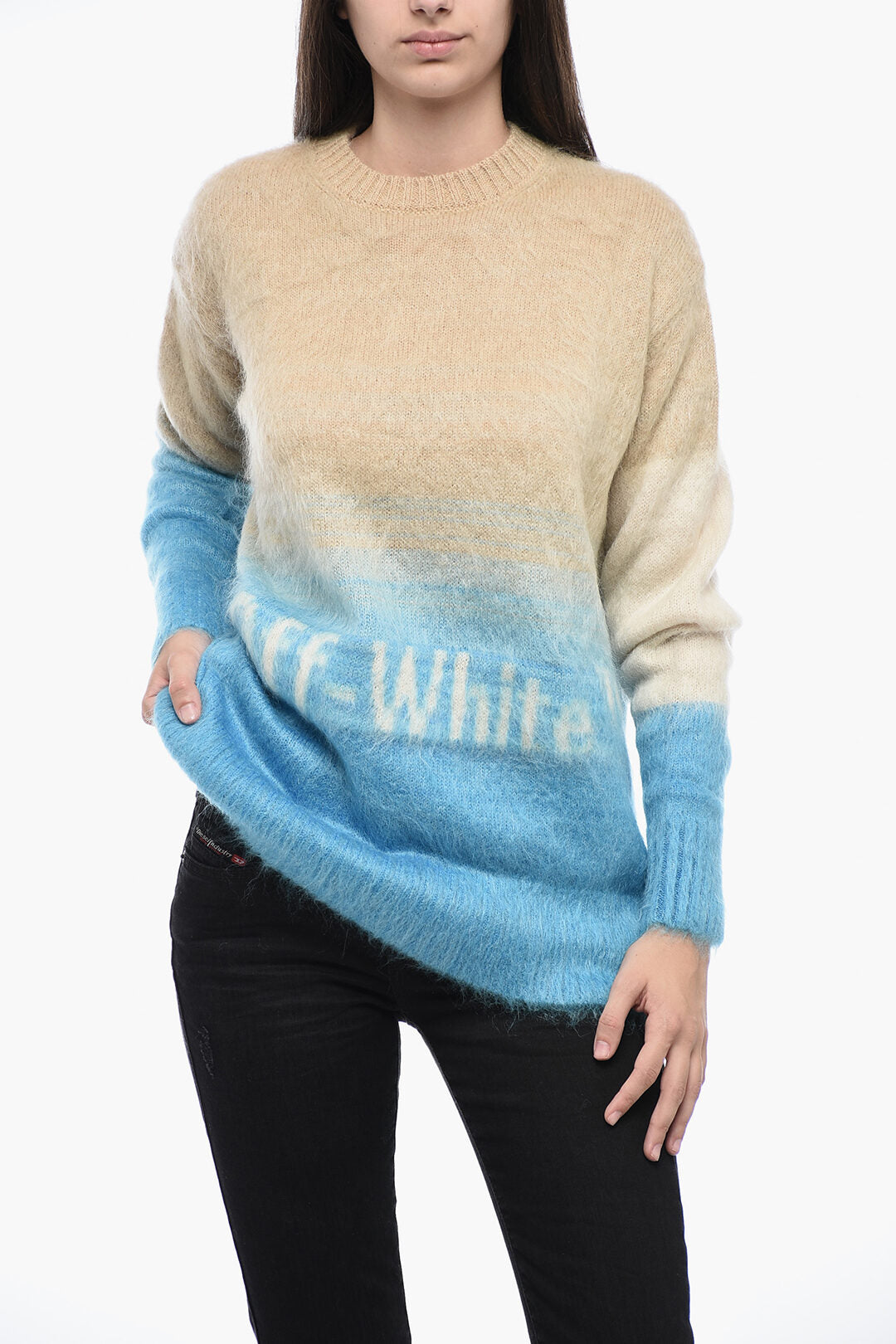 

Пуловер из смеси мохера Off-White HELVETICA Degradè