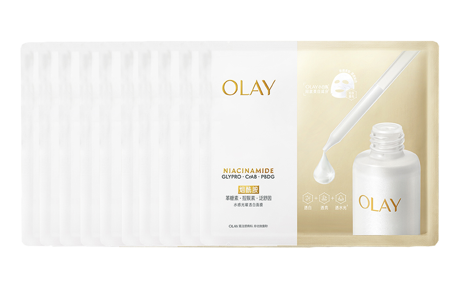 Olay Новая увлажняющая маска для лица Dewy Glossy Transparent White, 5/10/15 штук, контроль жирности — фото 2