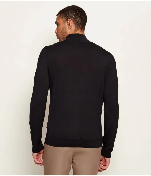 Шерстяная водолазка H-Helixon slim fit Boss, черный — фото 3