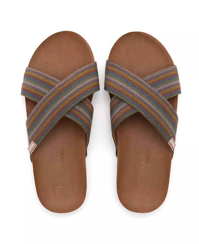 Женские сандалии Zensole Cascades на платформе с двойными ремешками из искусственной кожи Feelgoodz, мультиколор — фото 2