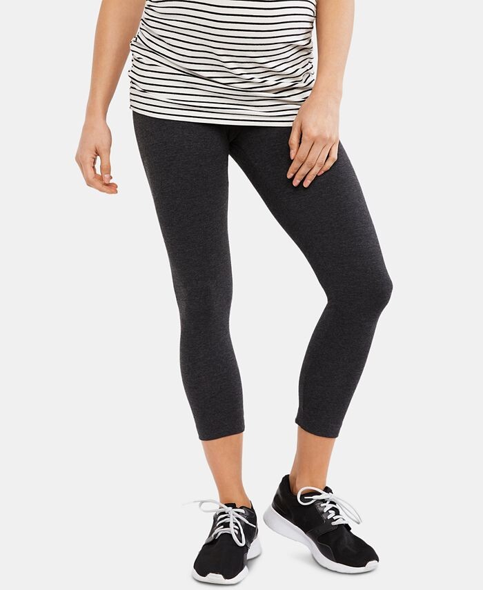 

Укороченные леггинсы Essential Stretch Over Bump для беременных Motherhood Maternity, серый