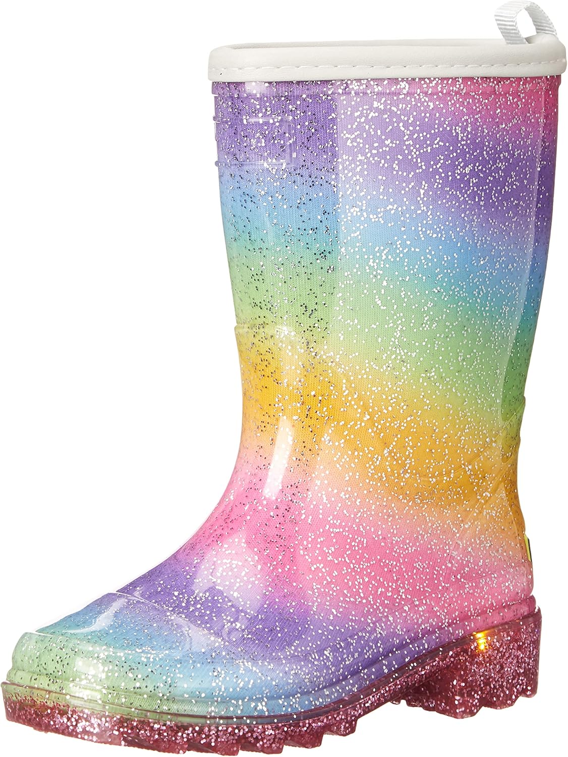 

Детские водонепроницаемые светящиеся резиновые сапоги Western Chief с ручками для удобного надевания и снятия для мальчиков и девочек, Sparkle Ombre