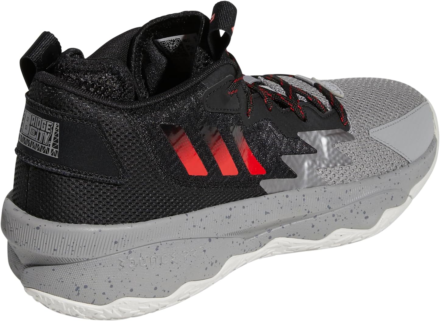 Кроссовки Adidas для взрослых унисекс Dame 8, черный/красный/серый — фото 3