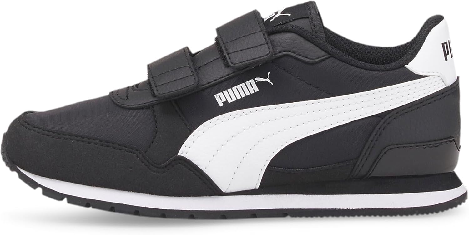 

Кроссовки Puma St Runner унисекс-детские на липучке, белый/черный