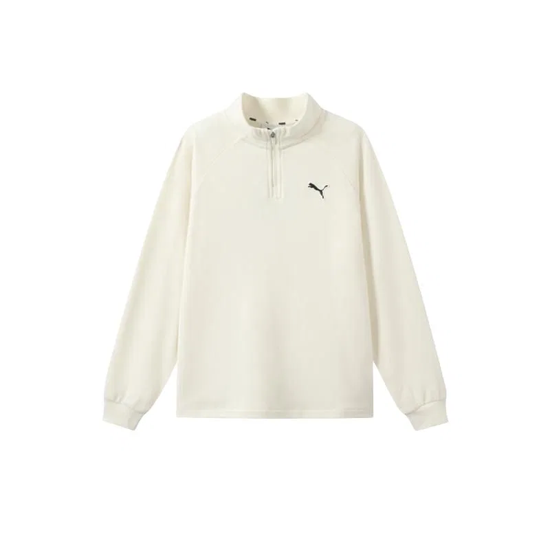 Футболка детская с полуоткрытым воротником PUMA Raw White