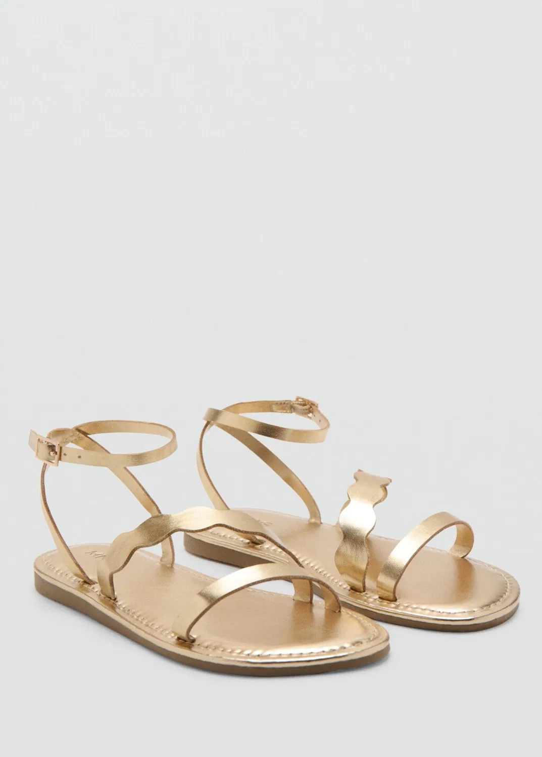 Сандалии 'Wave' Mango Kids, Gold — фото 3