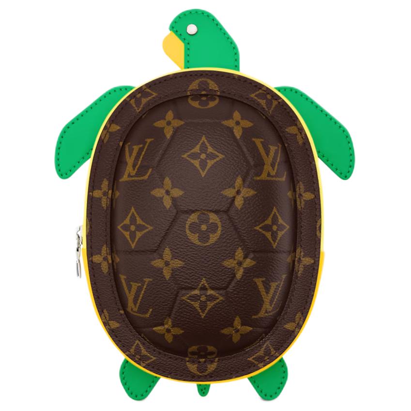 

LOUIS VUITTON Кожаный наплечный рюкзак мини мужской зеленый и коричневый