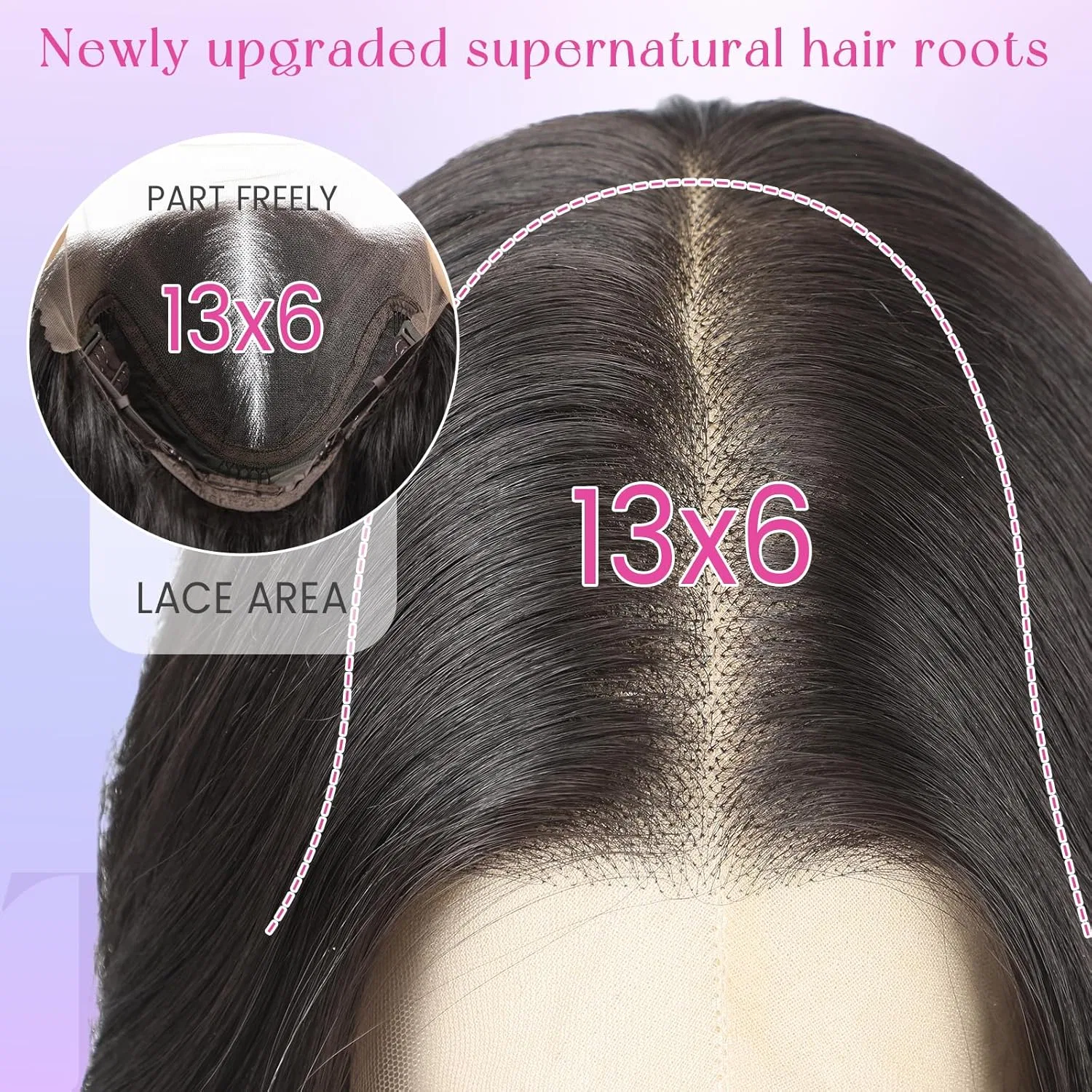 Длинный волнистый синтетический парик Lace Front черный Testar, Schwarz — фото 2