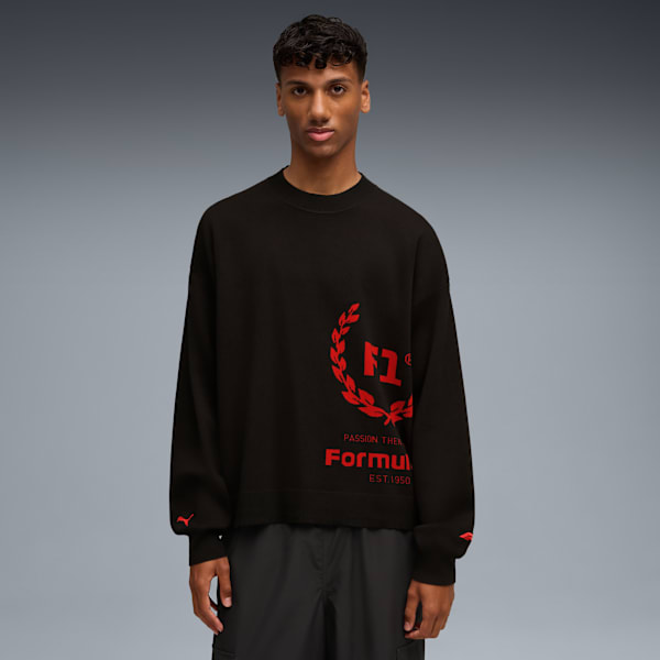 

Мужская толстовка с круглым вырезом для автоспорта Formula 1 75 Years Puma, черный