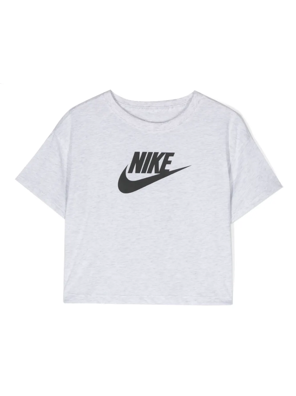 

Укороченная футболка с логотипом Nike Kids, серый