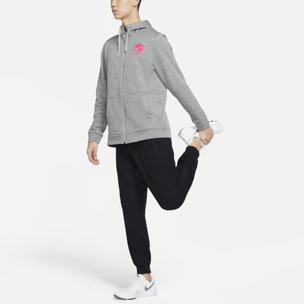 Куртка Nike Therma Casual Sports Full-length zipper Cardigan Training hoodie Jacket dark grey Gray, серый — фото 2