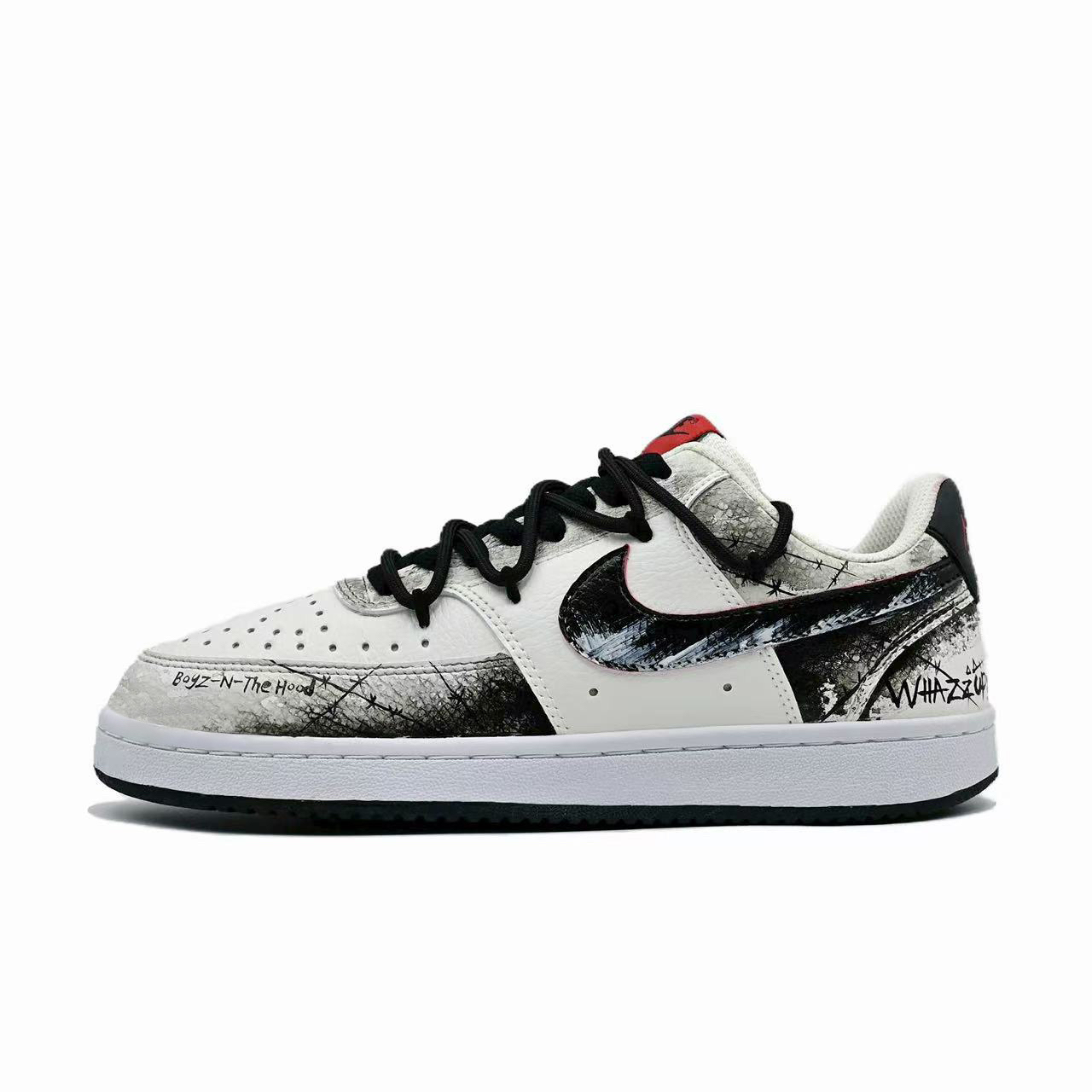

Nike Кроссовки Court Victory Boundless Star Core с низким верхом для скейтборда, устойчивые к истиранию и скольжению, мужские, черно-белые