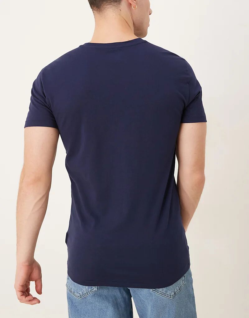 Комплект из 3 футболок Polo Ralph Lauren темно-синего цвета — фото 4