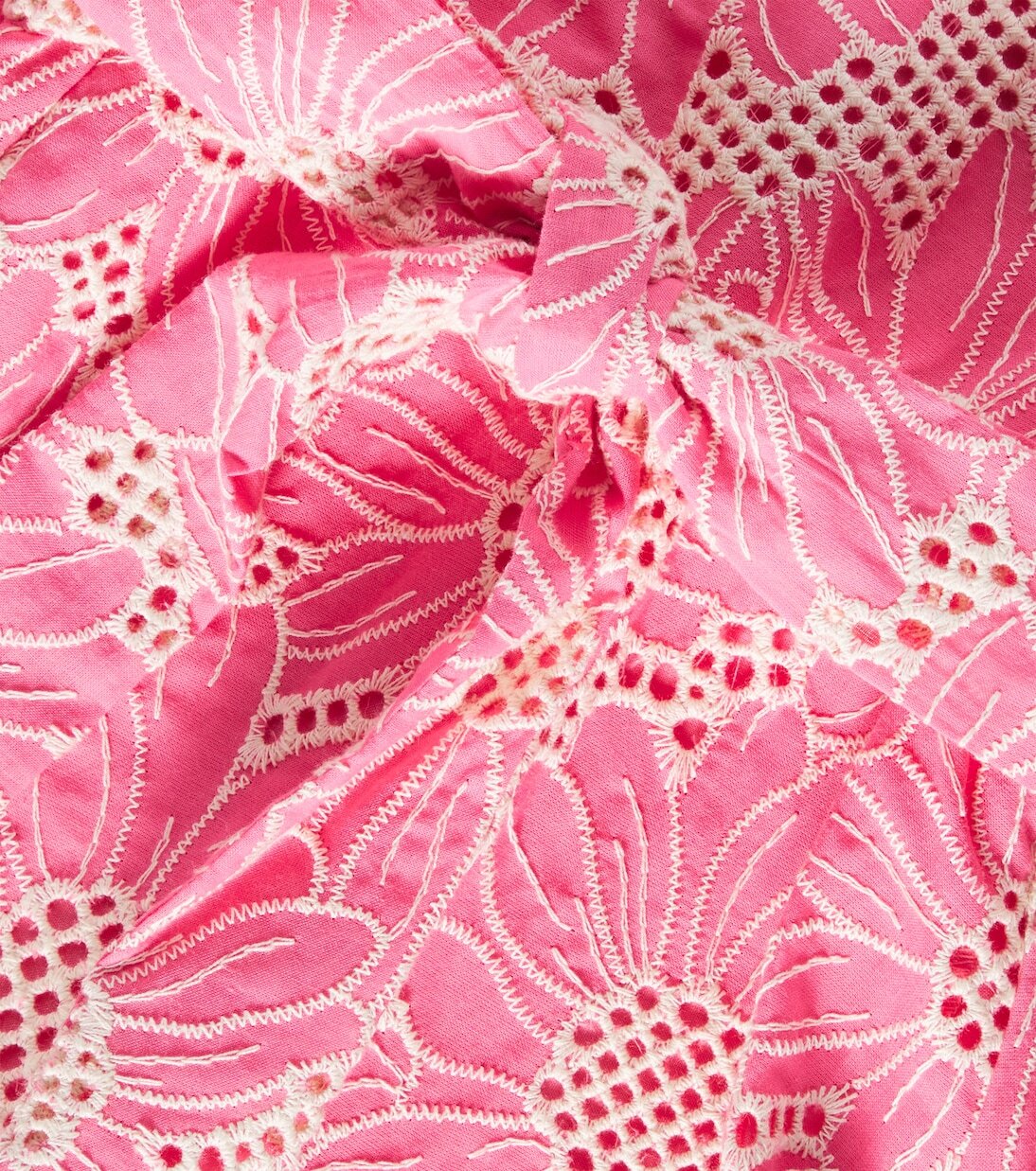 Платье из вышитой хлопковой вуали Patachou, Coral — фото 3