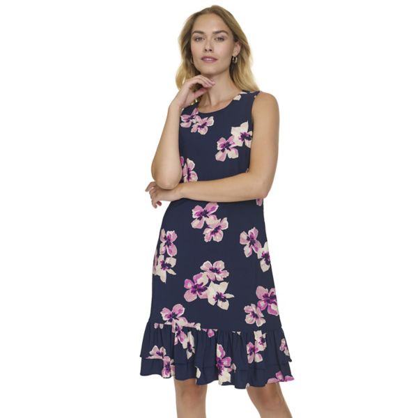 

Женское мини-платье с оборками и принтом без рукавов Harper Rose, цвет scatter floral
