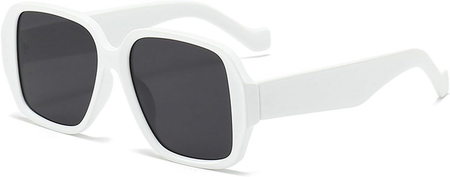 

Ретро-солнцезащитные очки-пилот квадратной оправы для женщин и мужчин в винтажном стиле 70-х и 80-х годов. Стильные солнцезащитные очки в квадратной оправе mincl, White