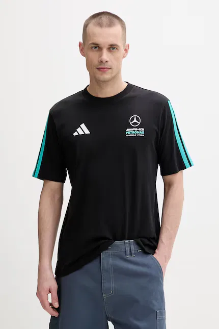 Футболка хлопковая Mercedes Adidas, черный