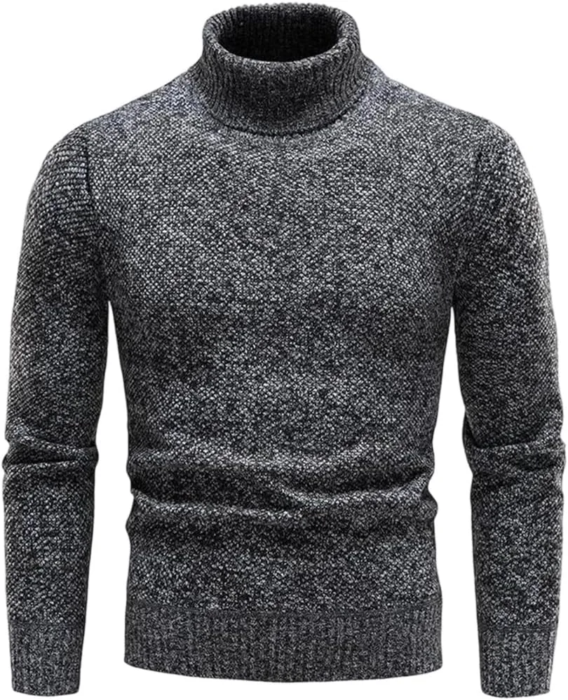 

Мужской легкий водолазный свитер вязаный пуловер