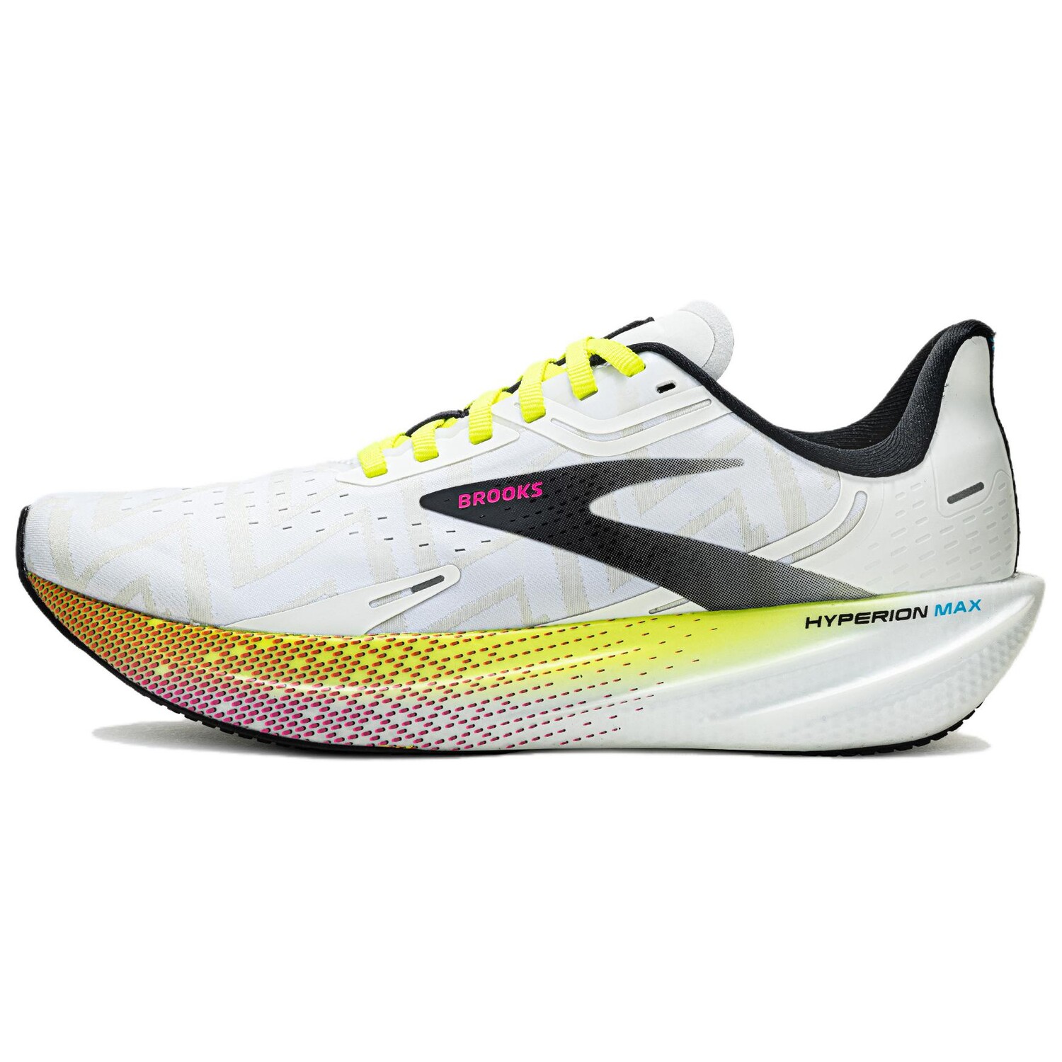 

Кроссовки Brooks Hyperion Max 'White Black Nightlife', белый/желтый