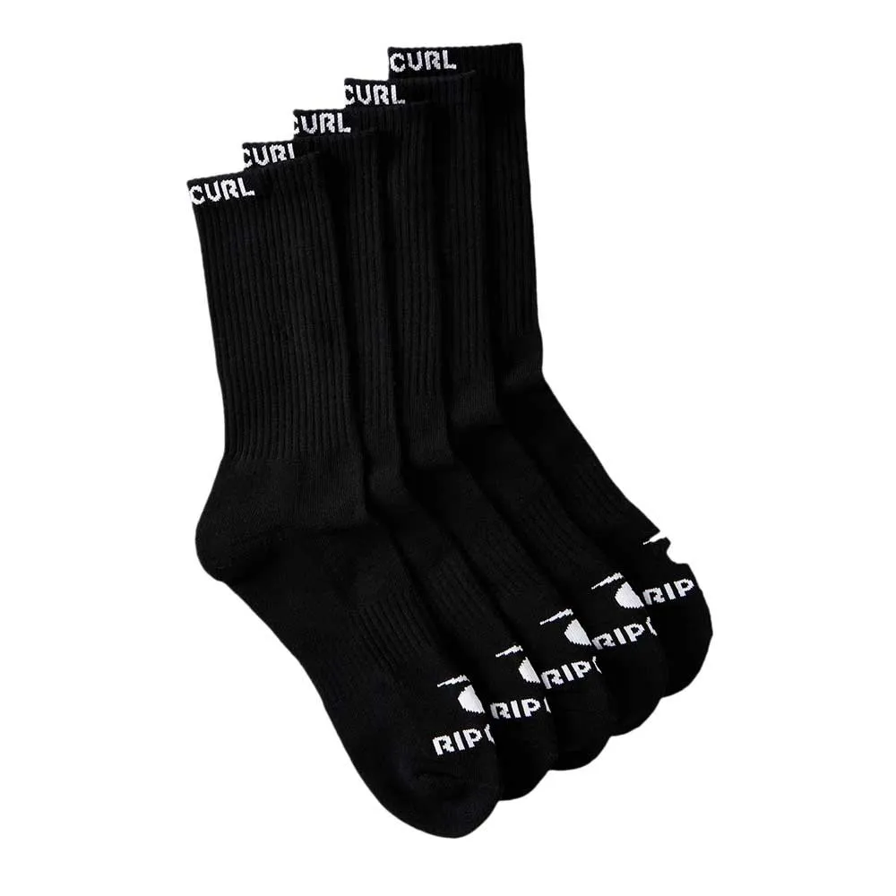 

Носки Rip Curl Brand crew 5 pairs, черный