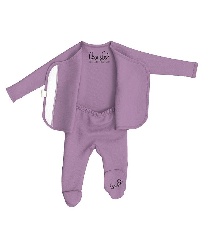 Унисекс комбинезон Bonsie Skin to Skin Footie Bonsie Baby, фиолетовый — фото 2