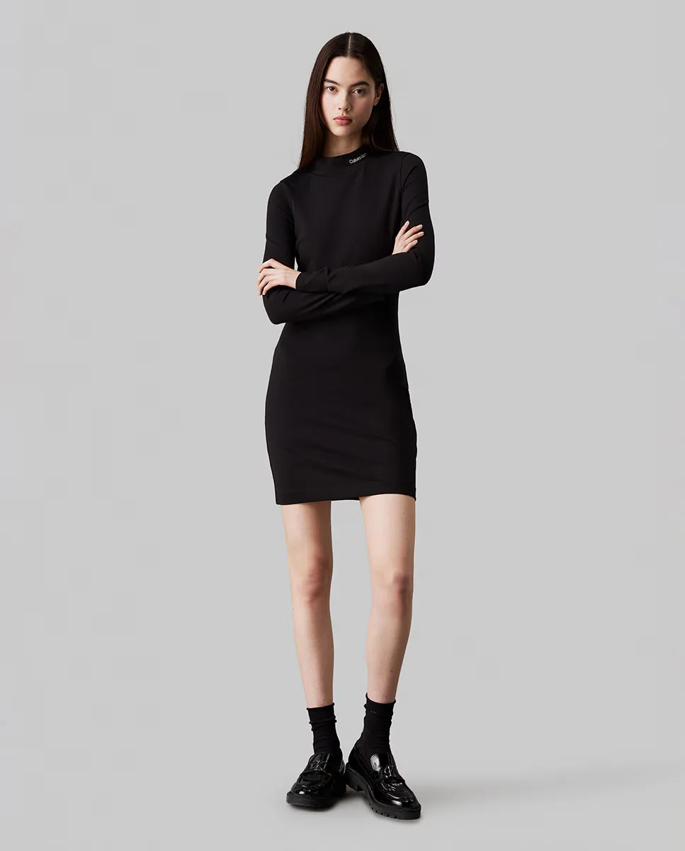 

Трикотажное платье Milano с длинными рукавами Calvin Klein Jeans, черный